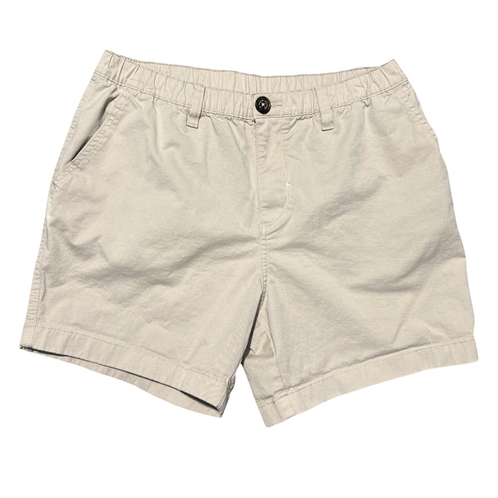 Chubbies Khaki Originals Shorts Mens Large 5.5" Inseam Tan Elastic Waist
